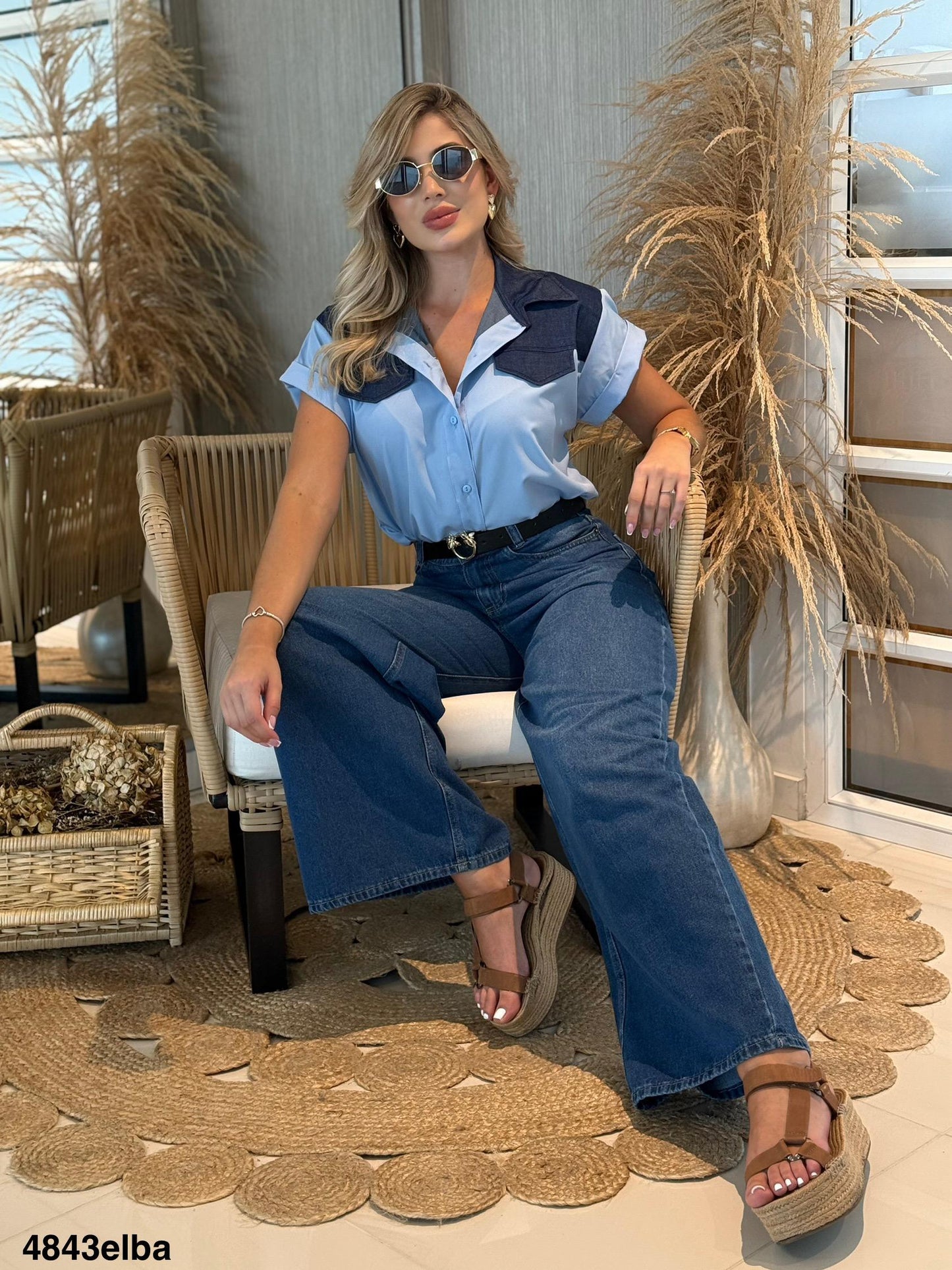 BLUSA METIDO JEAN ELBA MaluWoman
