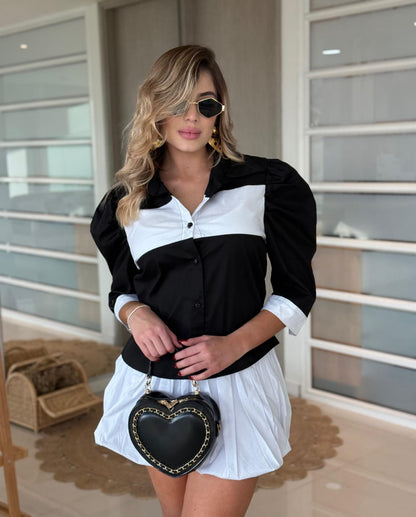 BLUSA GLOBO COMBINADA FLORENCIA